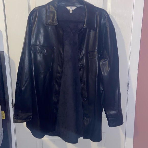Faux leather Shacket - Picture 1 of 2